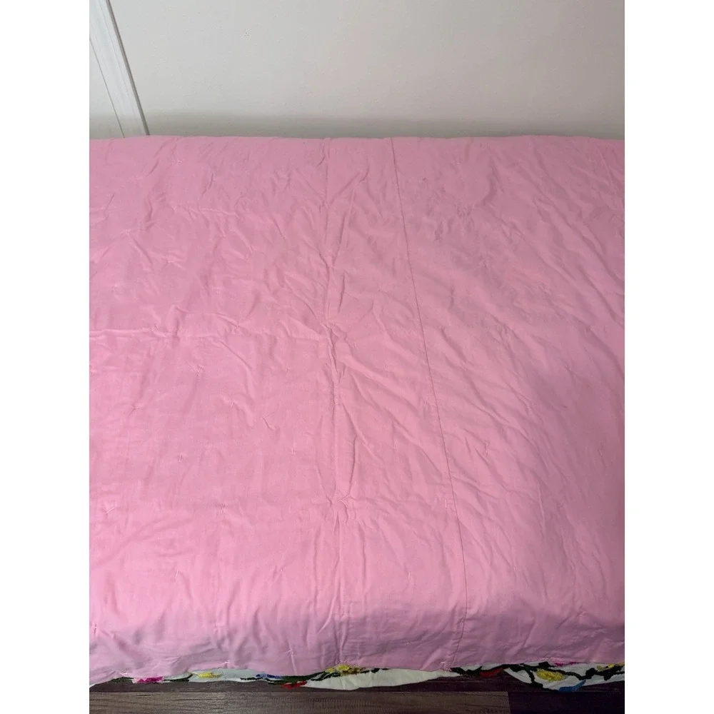 Handmade Quilt 69 By 45 Pink & Floral Retro New Cottage‎ Grandmacore Blanket